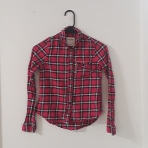 Pink green plaid shirt